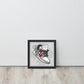 Timeless Elegance: Grey and White Nike Air Jordan 1 Framed Poster - KingKanvas