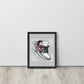 Timeless Elegance: Grey and White Nike Air Jordan 1 Framed Poster - KingKanvas