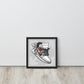 Timeless Elegance: Grey and White Nike Air Jordan 1 Framed Poster - KingKanvas