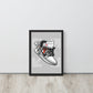 Timeless Elegance: Grey and White Nike Air Jordan 1 Framed Poster - KingKanvas