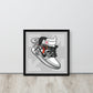 Timeless Elegance: Grey and White Nike Air Jordan 1 Framed Poster - KingKanvas