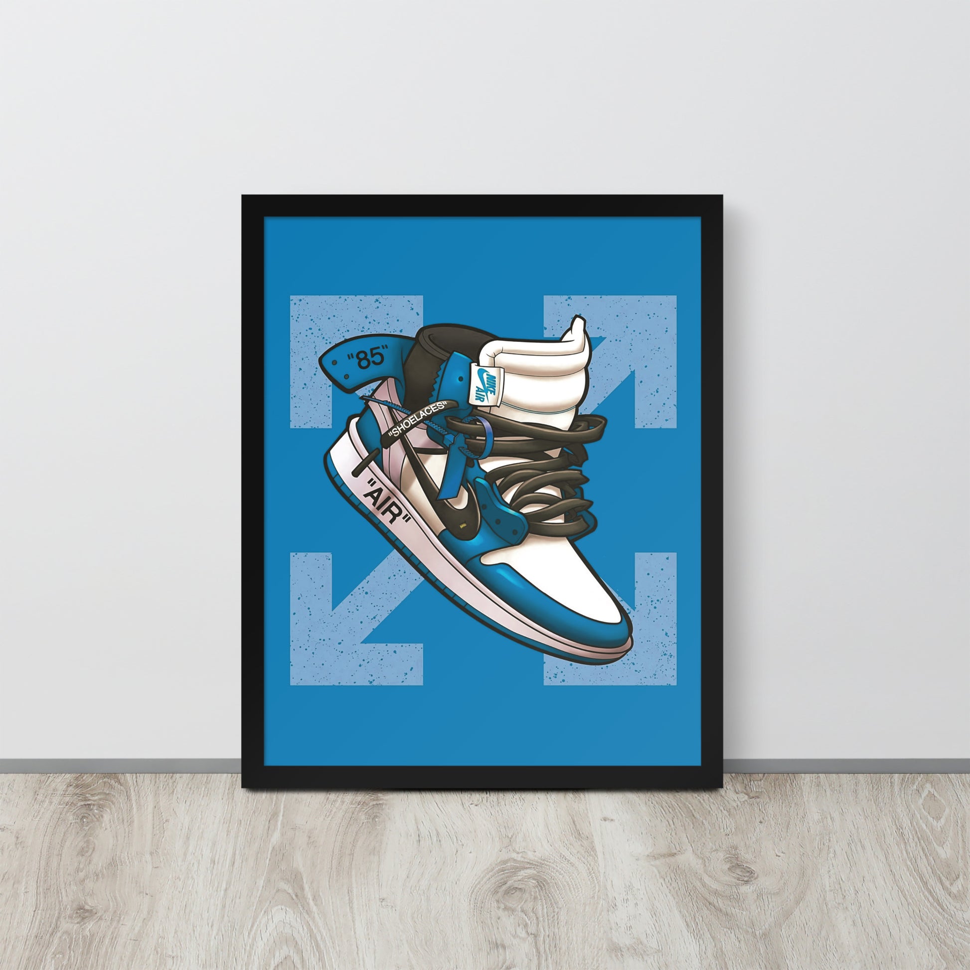 Nike Jordan Off White X Nike Poster Airborne Elegance: Blue White
