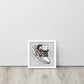 Timeless Elegance: Grey and White Nike Air Jordan 1 Framed Poster - KingKanvas