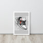 Timeless Elegance: Grey and White Nike Air Jordan 1 Framed Poster - KingKanvas