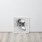 Timeless Elegance: Grey and White Nike Air Jordan 1 Framed Poster - KingKanvas