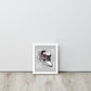 Timeless Elegance: Grey and White Nike Air Jordan 1 Framed Poster - KingKanvas