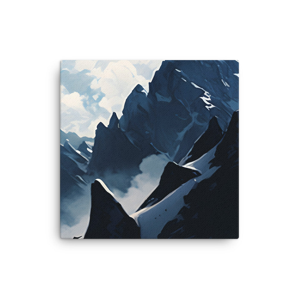 Whispering Blues: Elegance of the Mountain Canvas