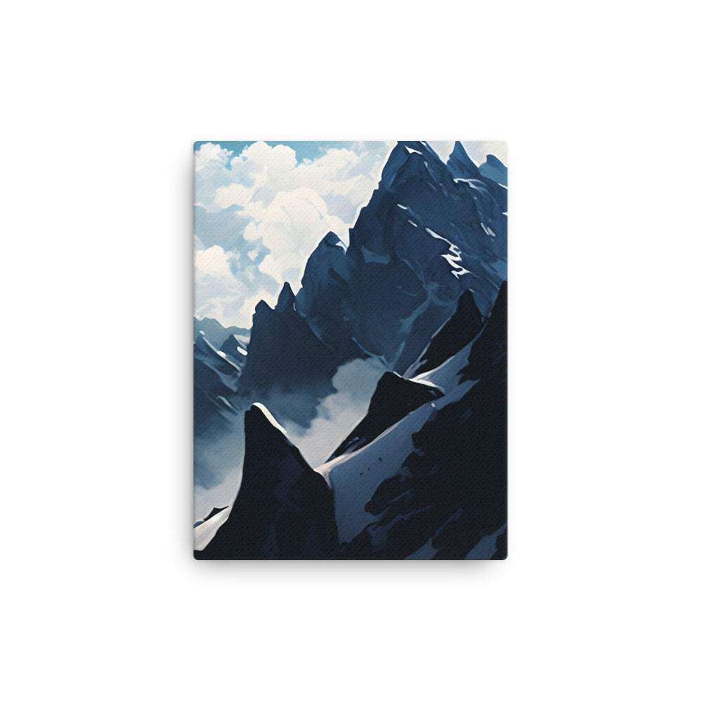 Whispering Blues: Elegance of the Mountain Canvas
