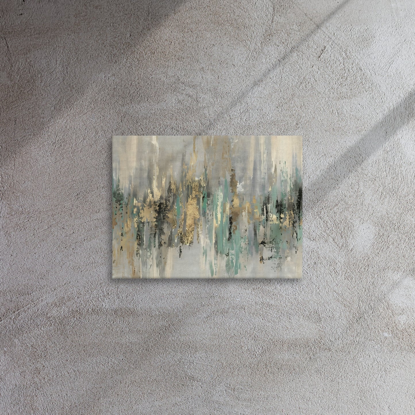 Whispering Hues: Slimline Abstract Elegance Canvas