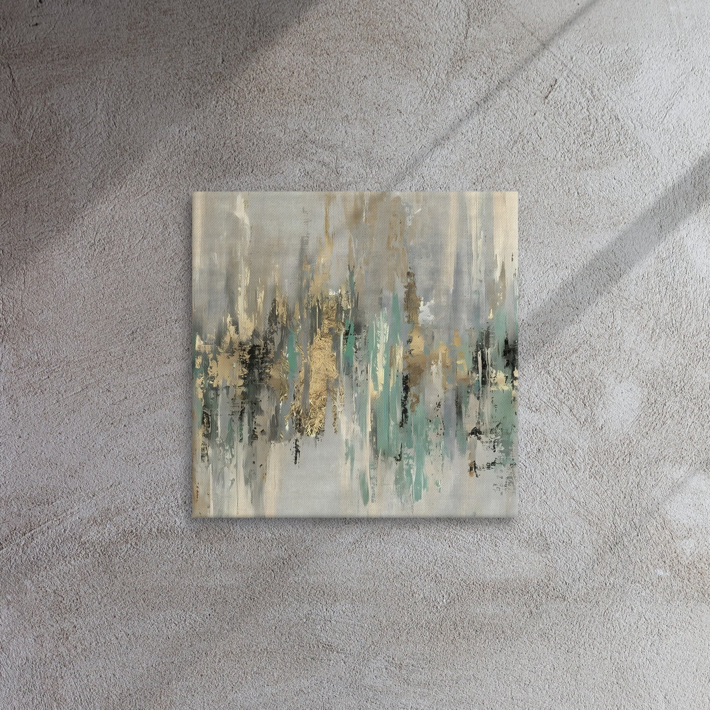 Whispering Hues: Slimline Abstract Elegance Canvas