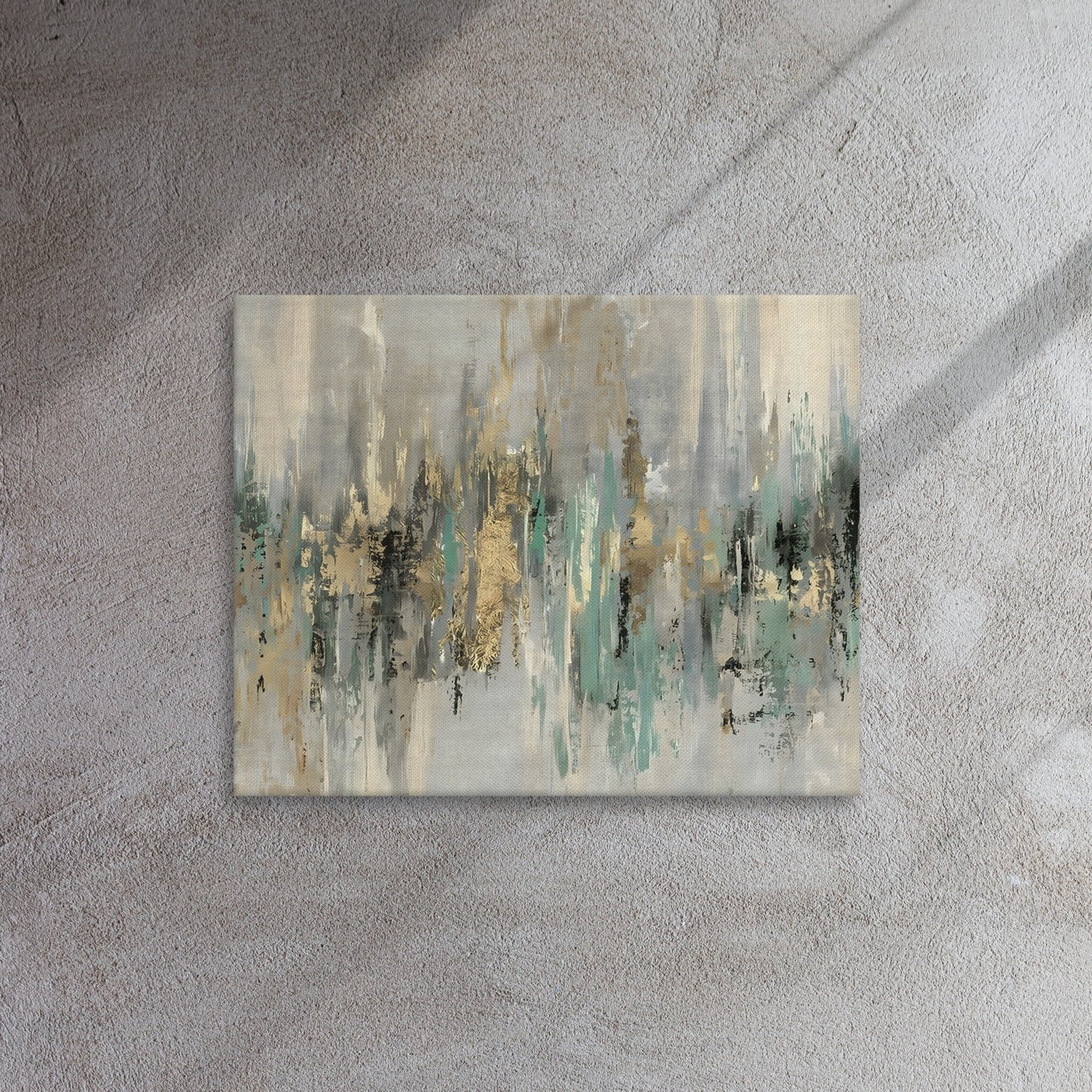 Whispering Hues: Slimline Abstract Elegance Canvas