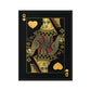 Luxury Black and Gold Queen Playing Card Framed Wall Canvas - KingKanvas