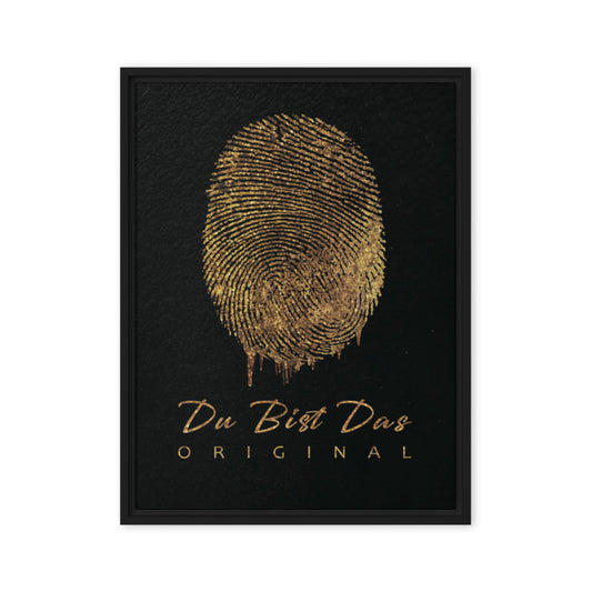 Originality on Display: Du Bist Das Original as Framed Wall Art Canvas - KingKanvas