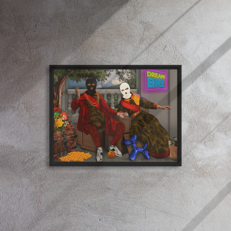 Renaissance Revival: Urban Chic Framed Wall Art Canvas - KingKanvas
