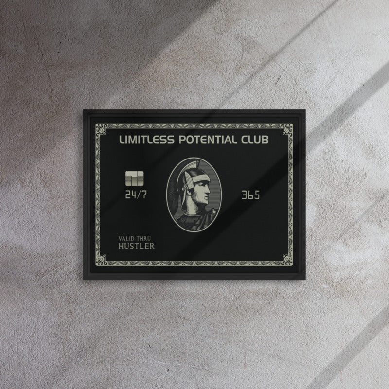 Limitless Luxury: Framed American Express Black Card Canvas - KingKanvas