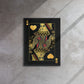 Luxury Black and Gold Queen Playing Card Framed Wall Canvas - KingKanvas