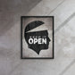 Framed Wall Canvas Decor With Inspiring Quote - "Keep It Open" - KingKanvas