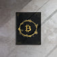 Framed Black & Gold Bitcoin Wall Art Canvas - KingKanvas