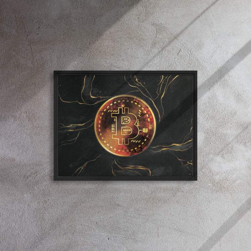 The Visionary Cryptocurrency: Bitcoin Wall Canvas - KingKanvas
