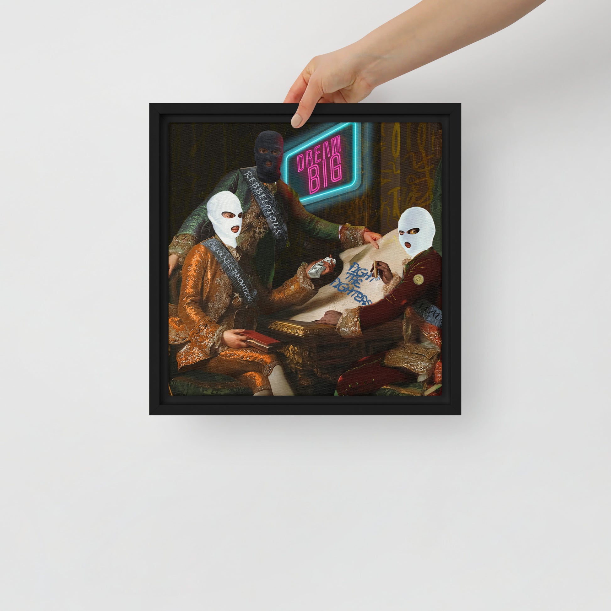 Modern Renaissance: Urban-themed Framed Wall Art Canvas - KingKanvas