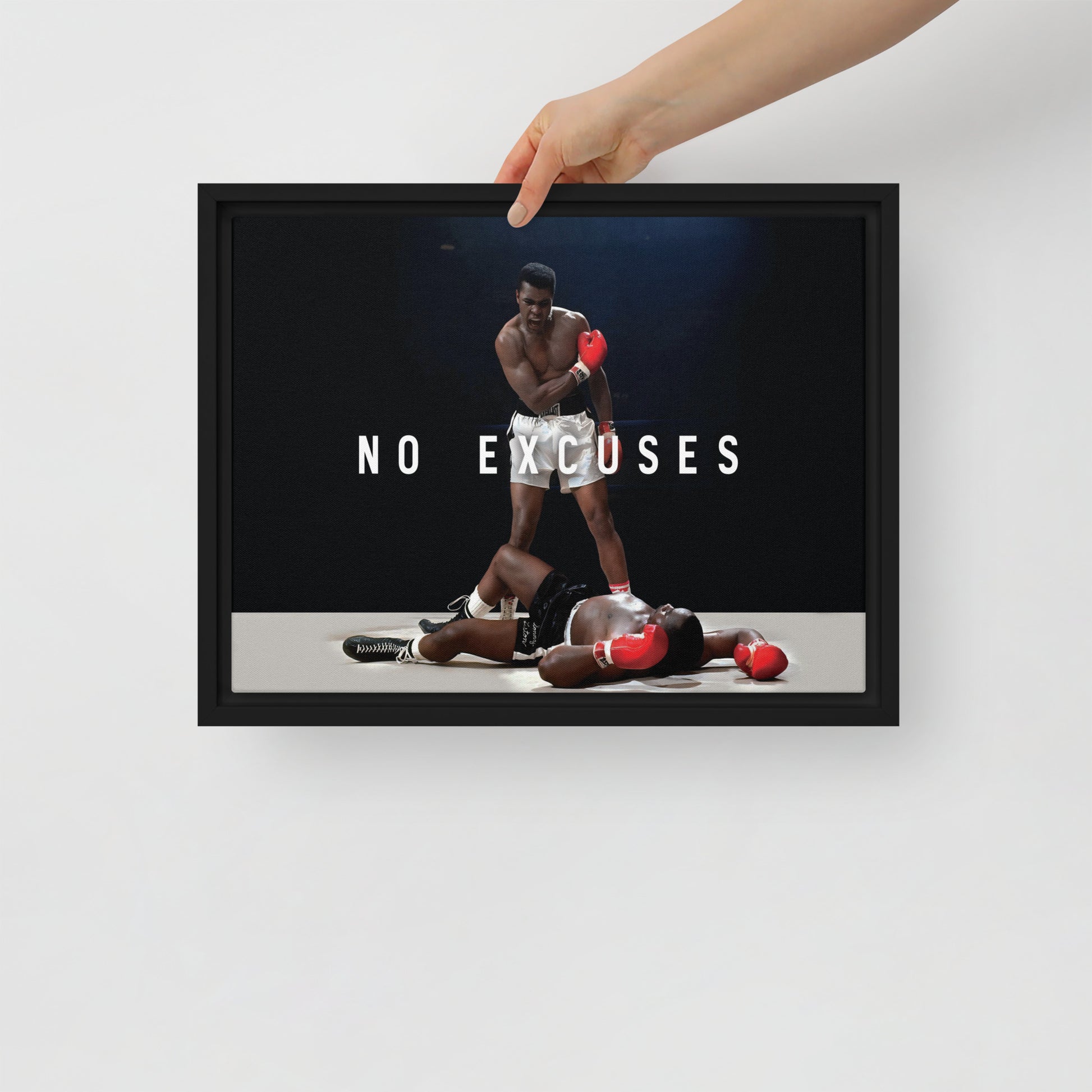 Mohammed Ali vs. Sonny Liston Framed Wall Canvas - KingKanvas