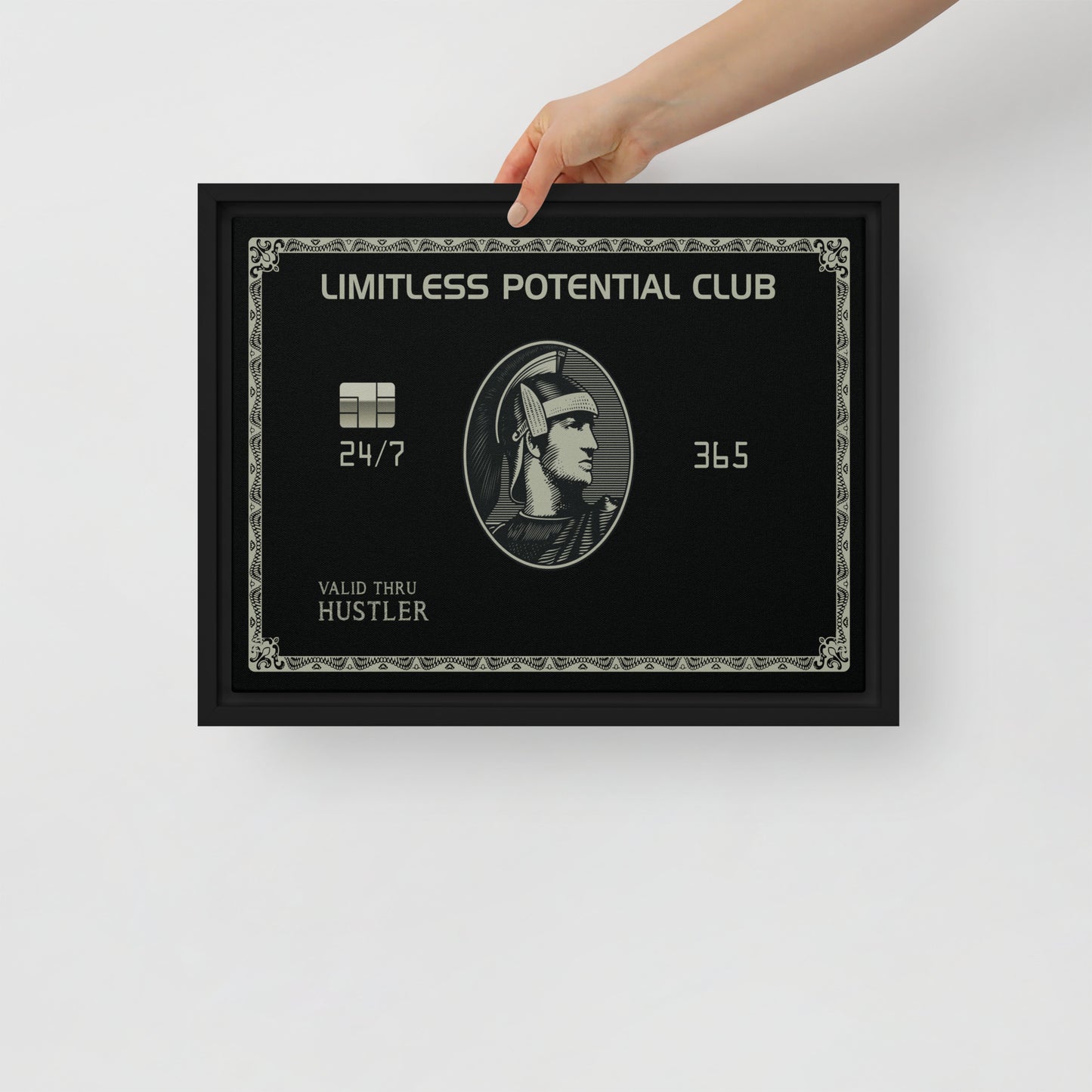 Limitless Luxury: Framed American Express Black Card Canvas - KingKanvas