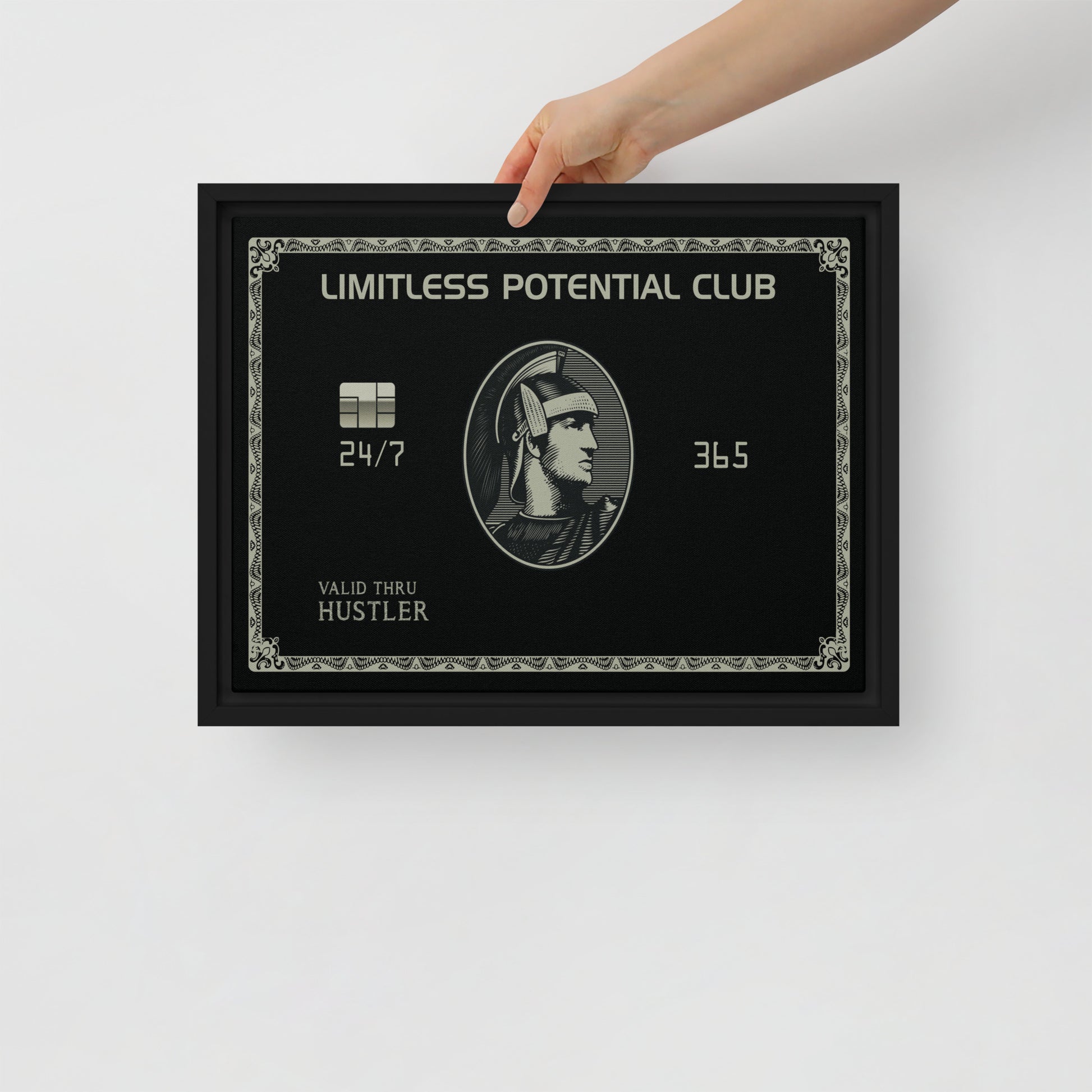 Limitless Luxury: Framed American Express Black Card Canvas - KingKanvas