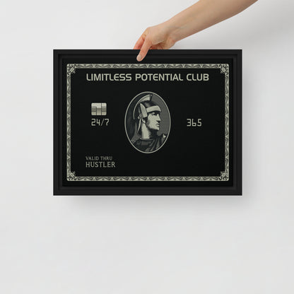 Limitless Luxury: Framed American Express Black Card Canvas - KingKanvas