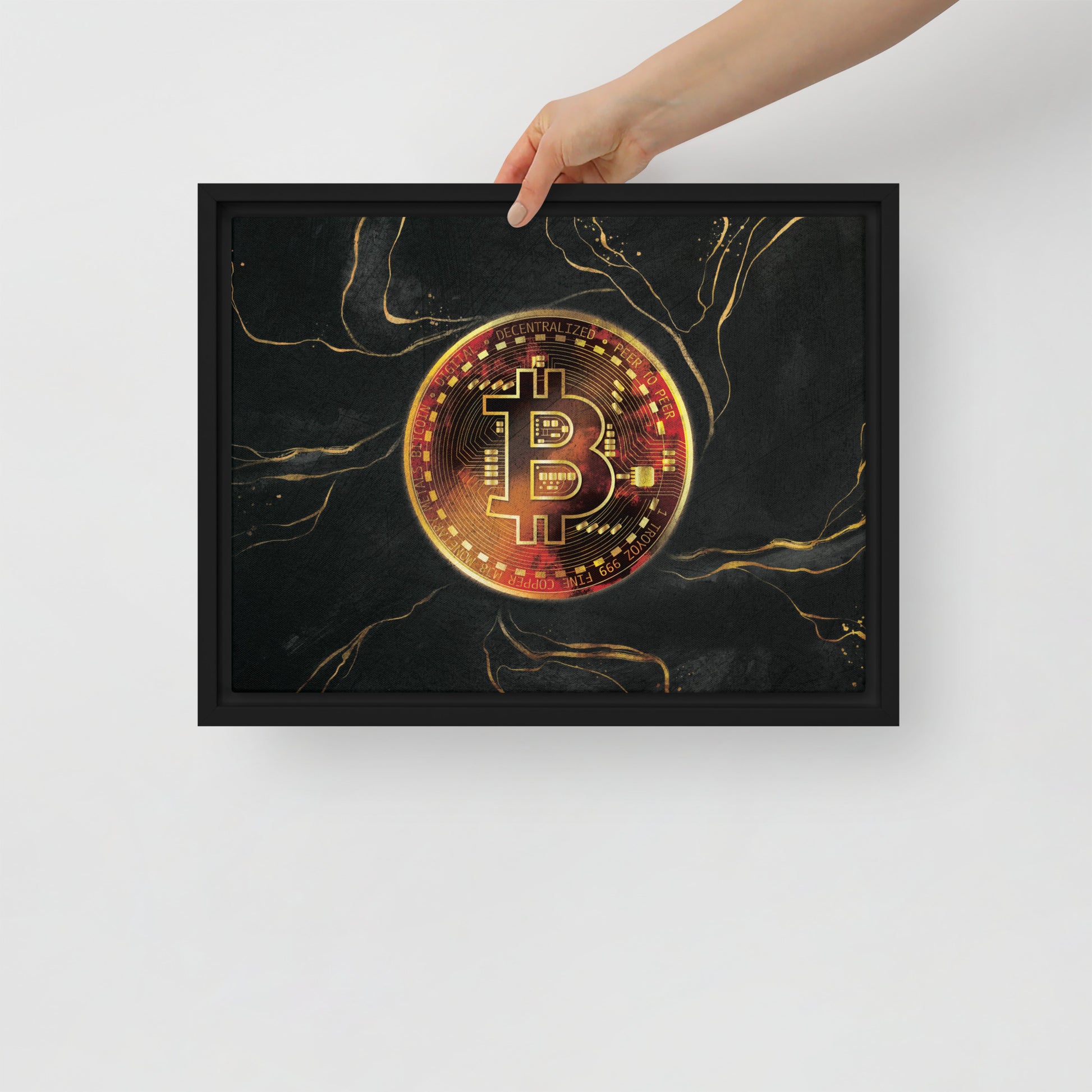 The Visionary Cryptocurrency: Bitcoin Wall Canvas - KingKanvas