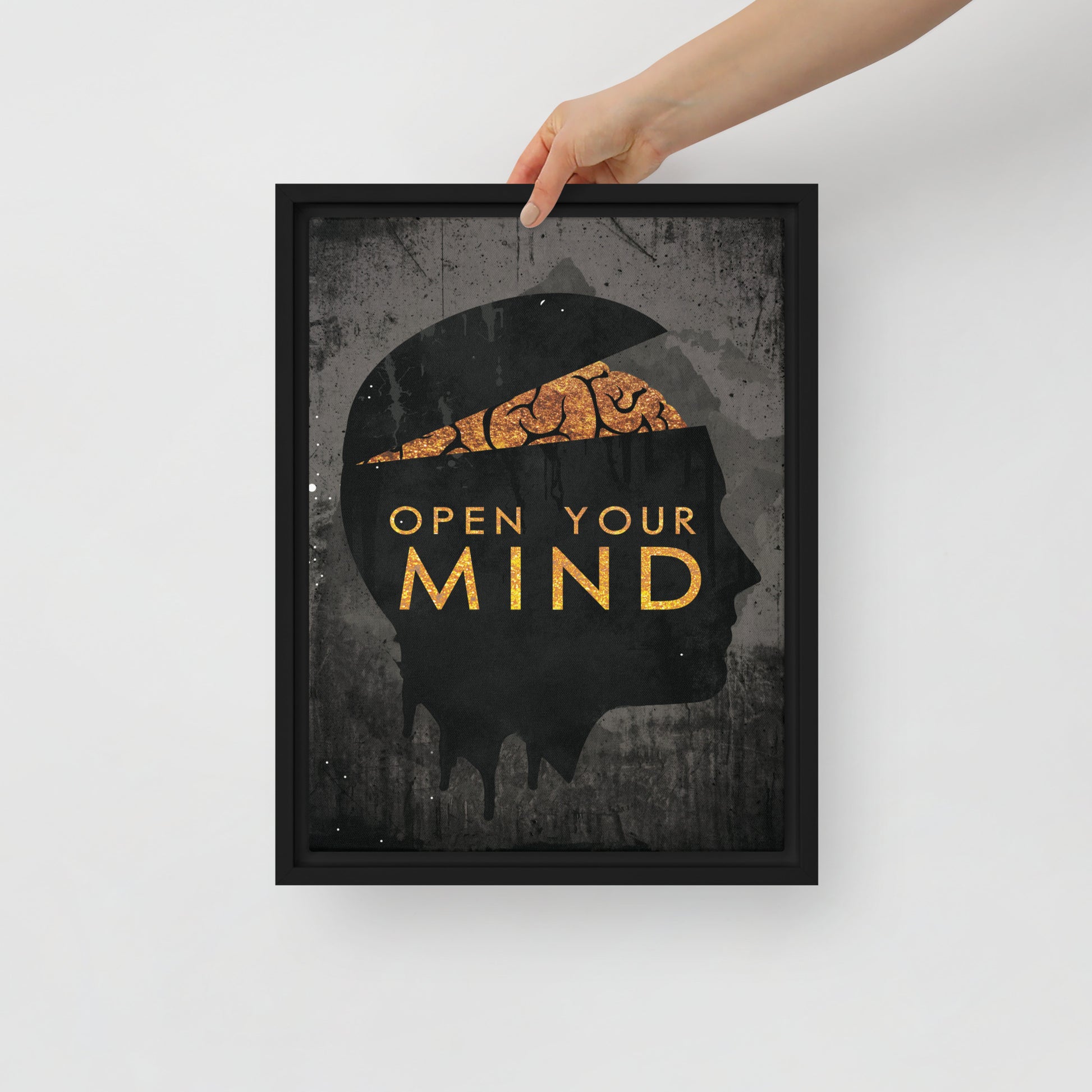 Open Your Mind" Framed Canvas Wall Art for a Brighter Home Decor - KingKanvas