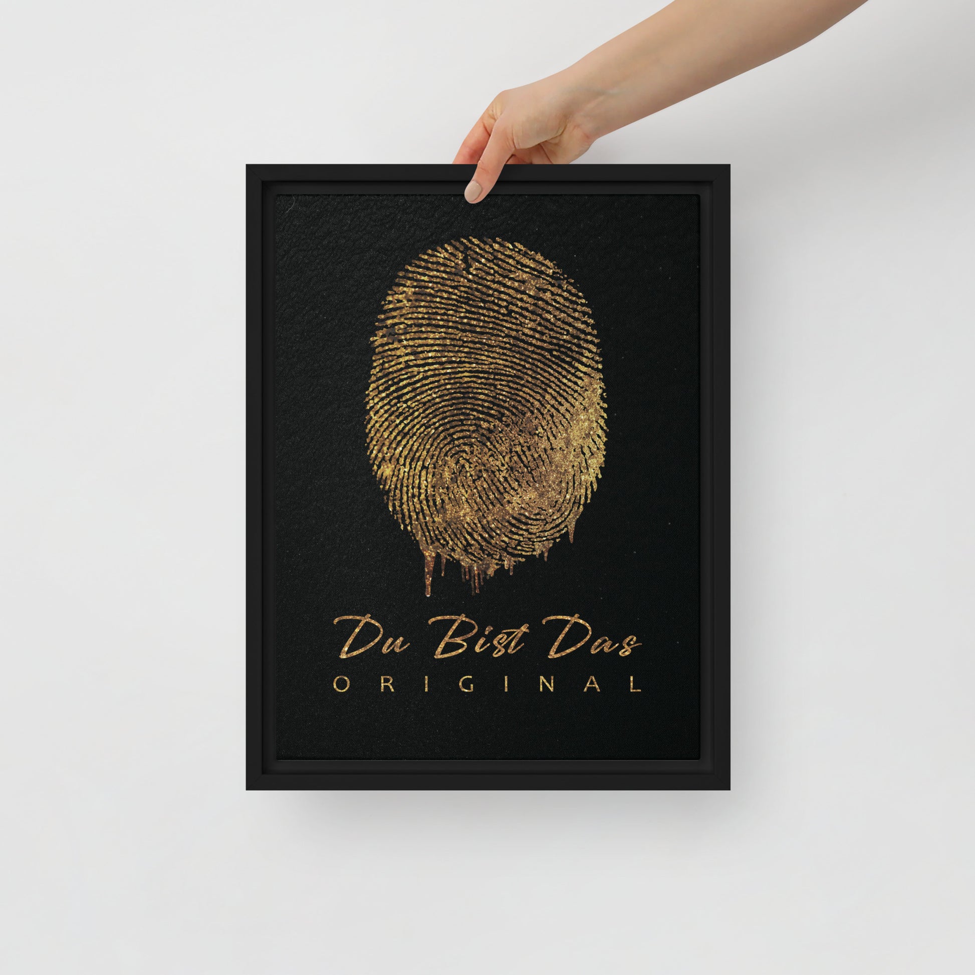 Originality on Display: Du Bist Das Original as Framed Wall Art Canvas - KingKanvas