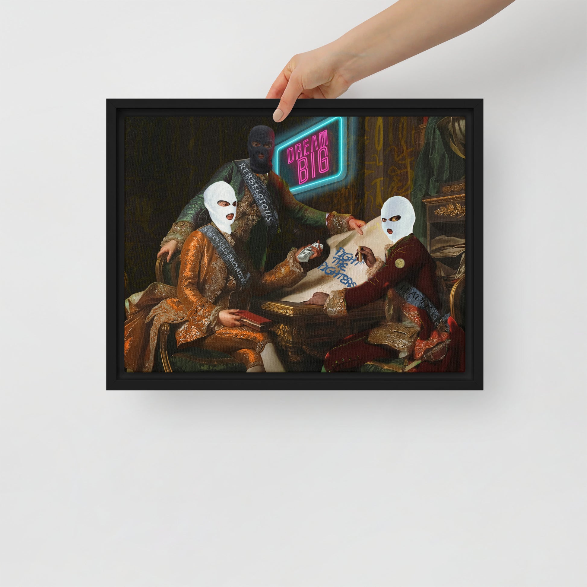 Modern Renaissance: Urban-themed Framed Wall Art Canvas - KingKanvas