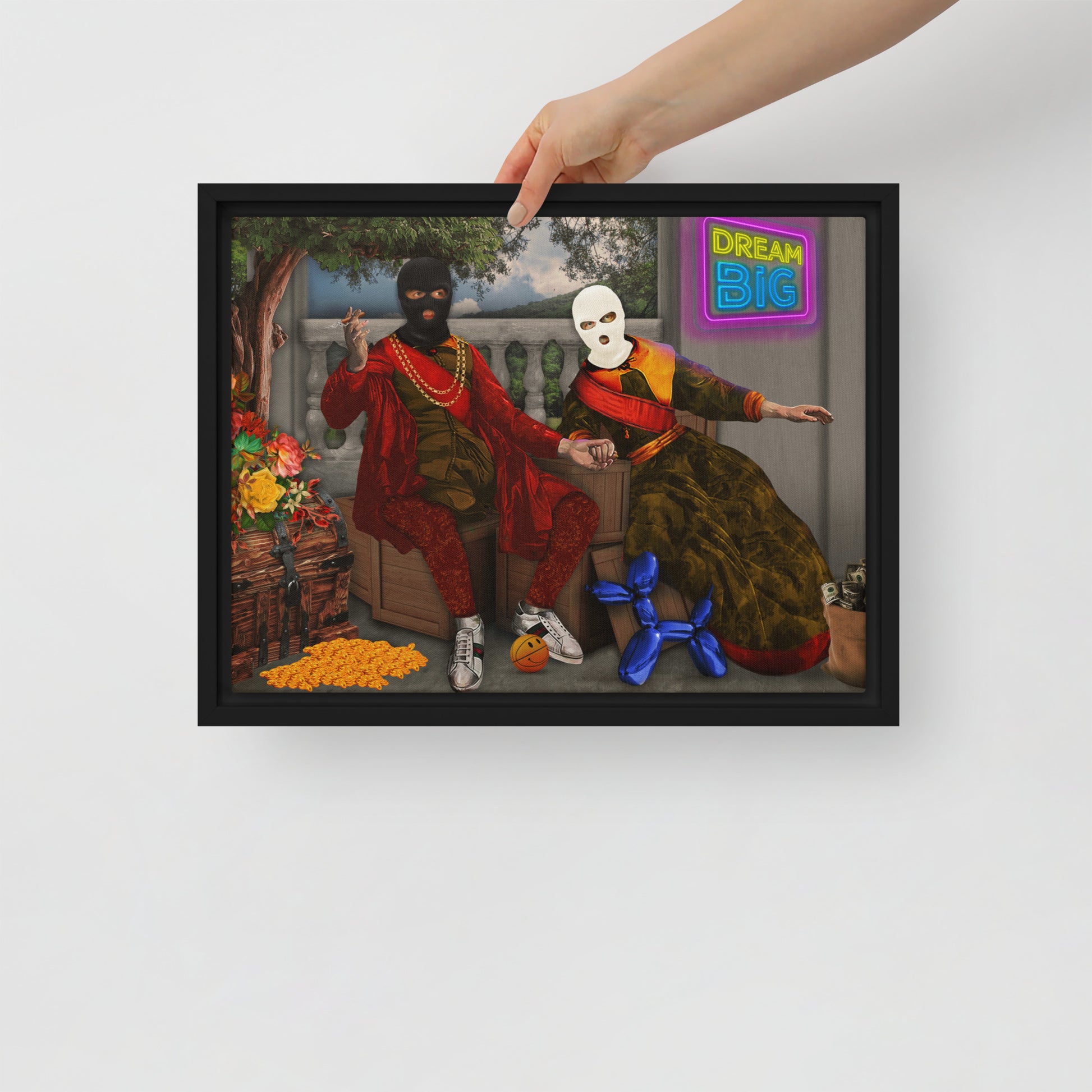 Renaissance Revival: Urban Chic Framed Wall Art Canvas - KingKanvas