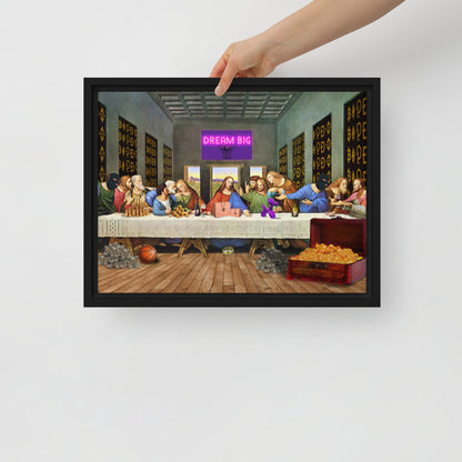 The Ultimate Gathering: Urban Last Supper Framed Wall Art Canvas - KingKanvas