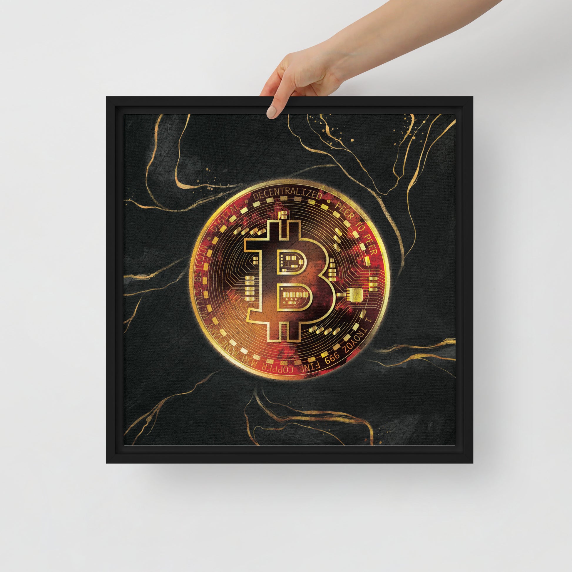 The Visionary Cryptocurrency: Bitcoin Wall Canvas - KingKanvas