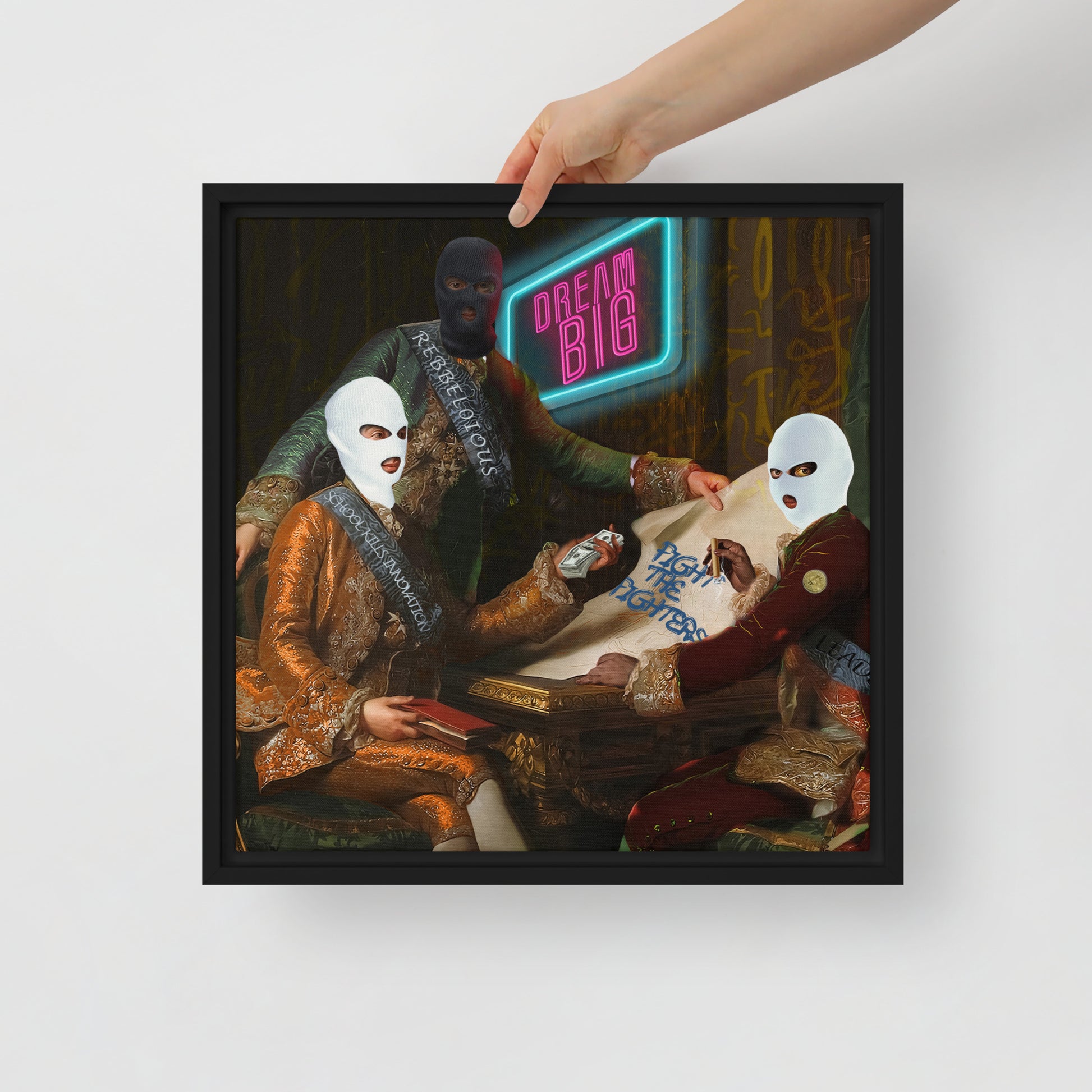 Modern Renaissance: Urban-themed Framed Wall Art Canvas - KingKanvas