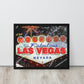 Framed Las Vegas Wall Art - Welcome to Las Vegas Sign Decor - Sin City Tourist Gift - KingKanvas