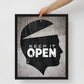 Framed Wall Canvas Decor With Inspiring Quote - "Keep It Open" - KingKanvas