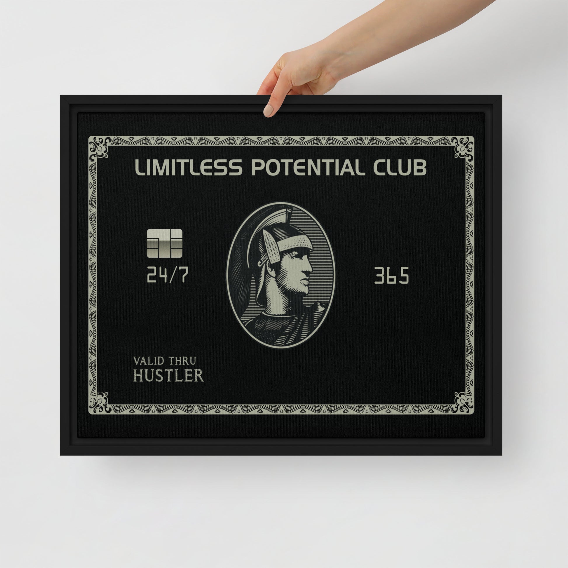 Limitless Luxury: Framed American Express Black Card Canvas - KingKanvas