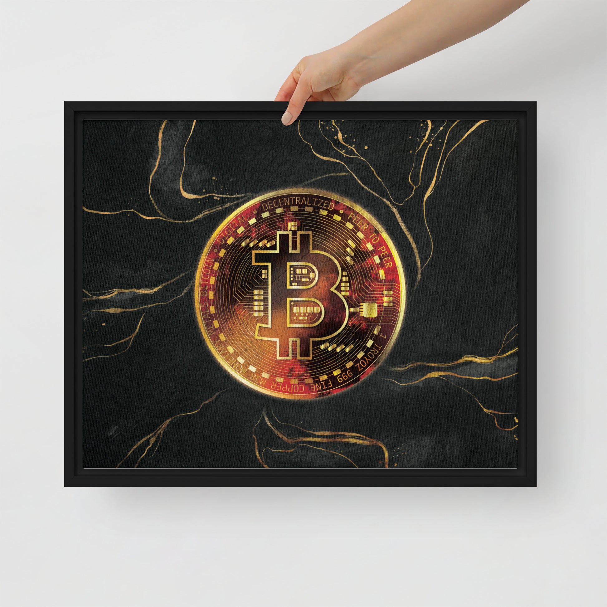 The Visionary Cryptocurrency: Bitcoin Wall Canvas - KingKanvas