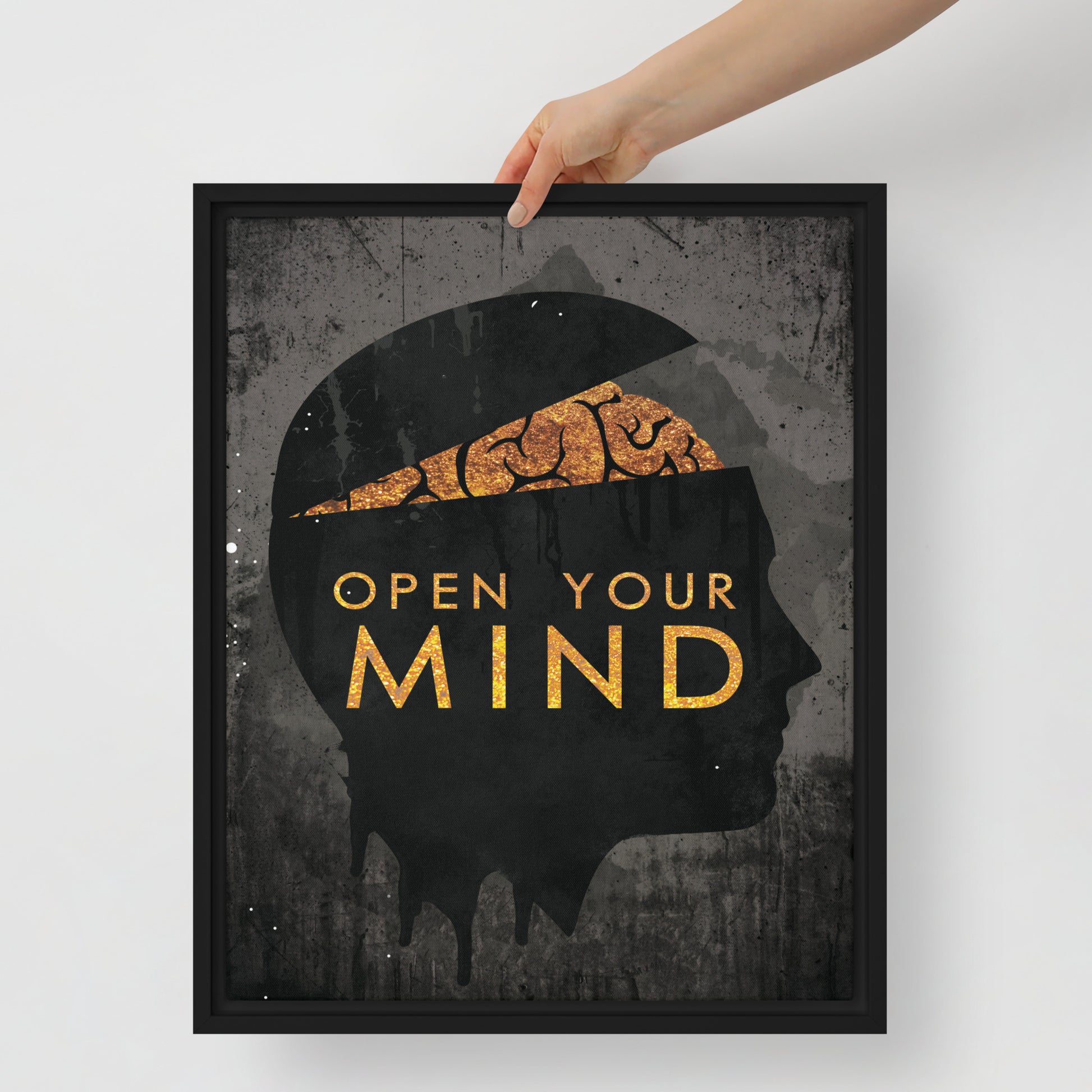 Open Your Mind" Framed Canvas Wall Art for a Brighter Home Decor - KingKanvas