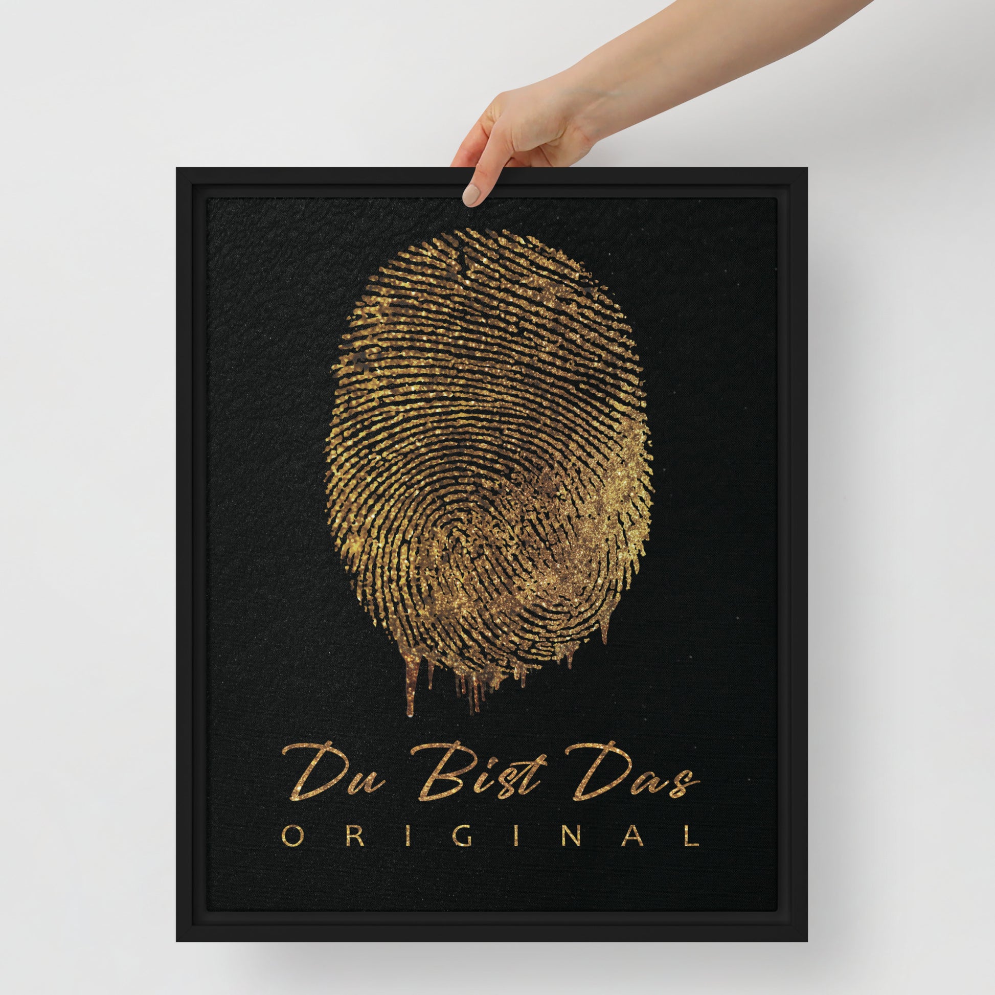 Originality on Display: Du Bist Das Original as Framed Wall Art Canvas - KingKanvas