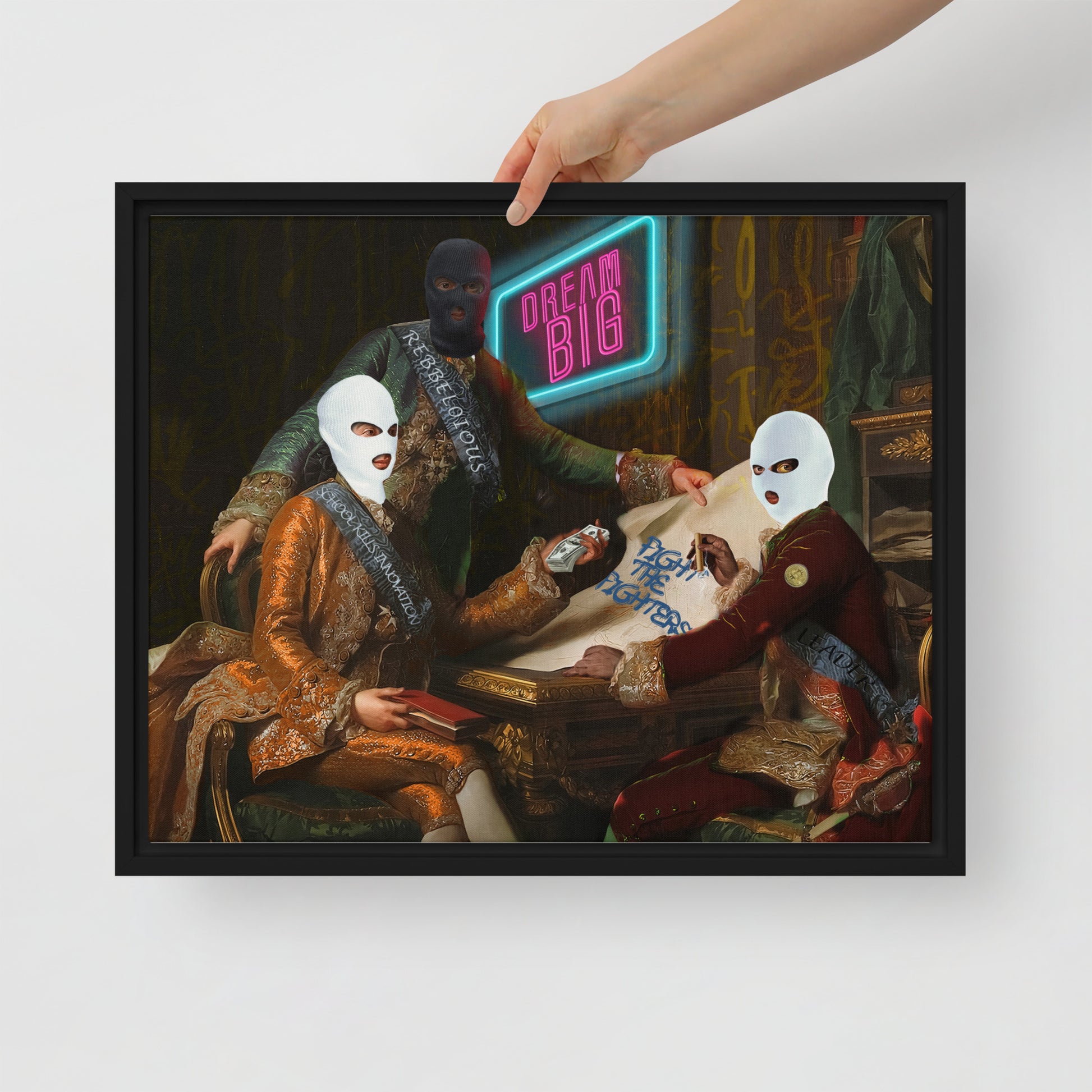 Modern Renaissance: Urban-themed Framed Wall Art Canvas - KingKanvas