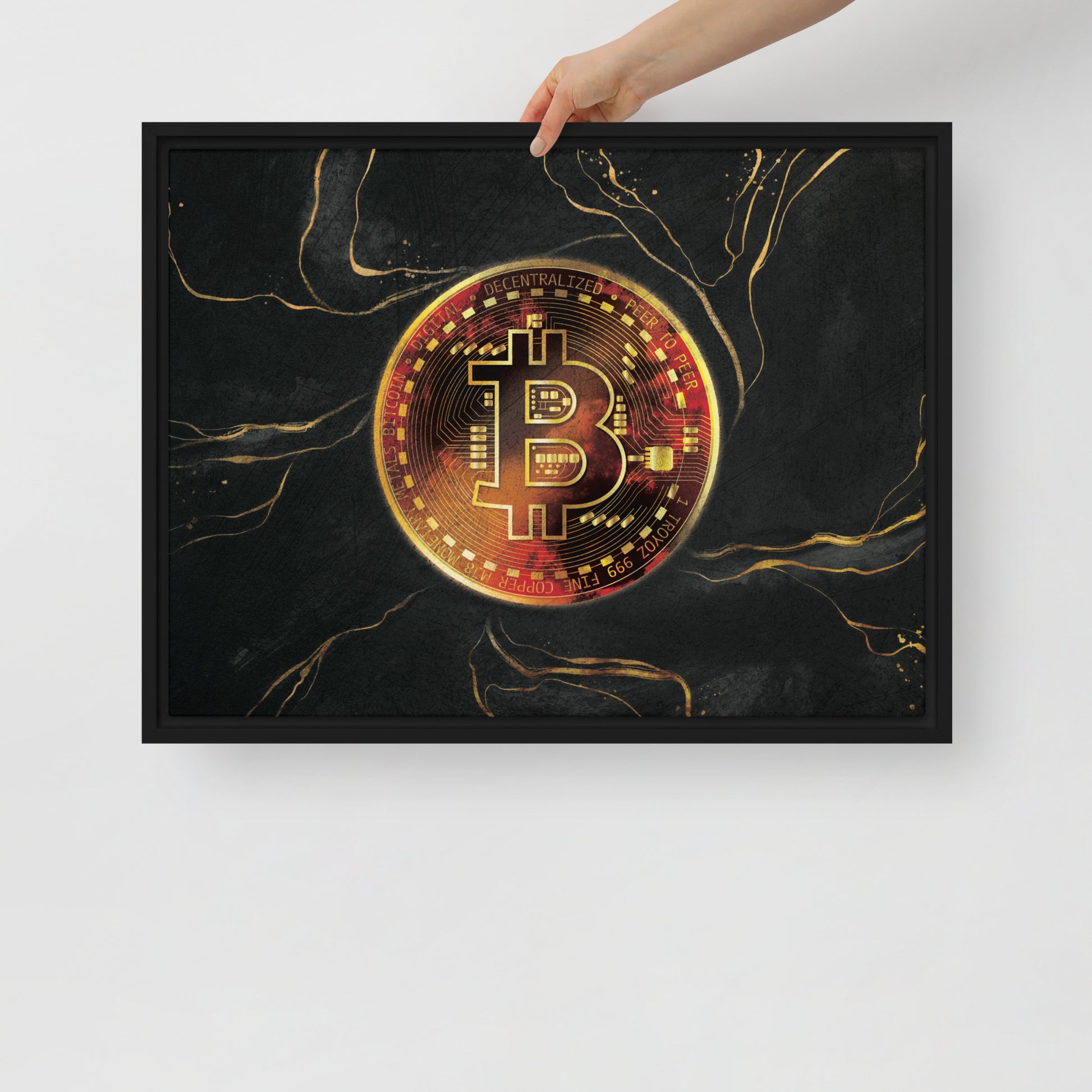 The Visionary Cryptocurrency: Bitcoin Wall Canvas - KingKanvas