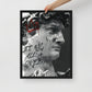Classical meets Contemporary: Greek Statue with Hustle and It Was All A Dream Graffiti - Framed Wall Art Canvas - KingKanvas