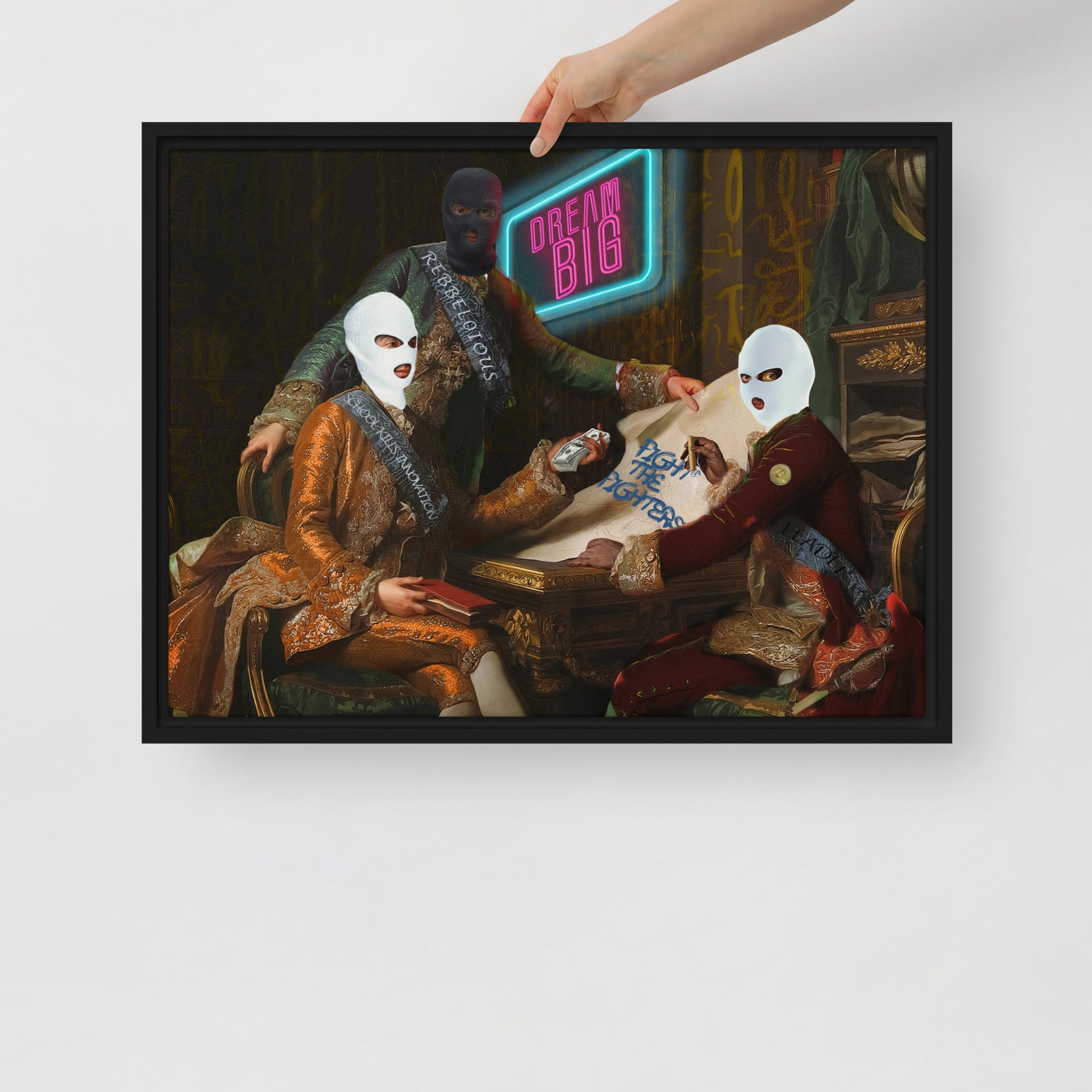 Modern Renaissance: Urban-themed Framed Wall Art Canvas - KingKanvas