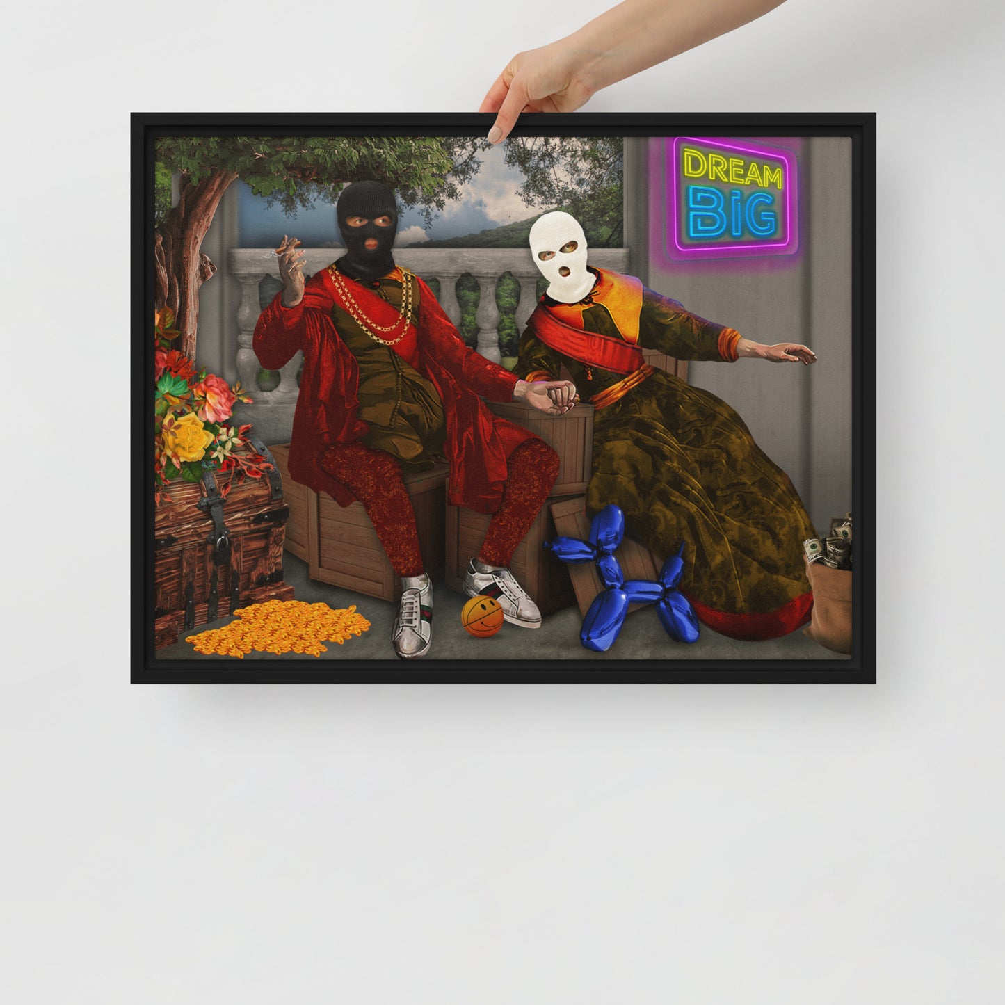 Renaissance Revival: Urban Chic Framed Wall Art Canvas - KingKanvas