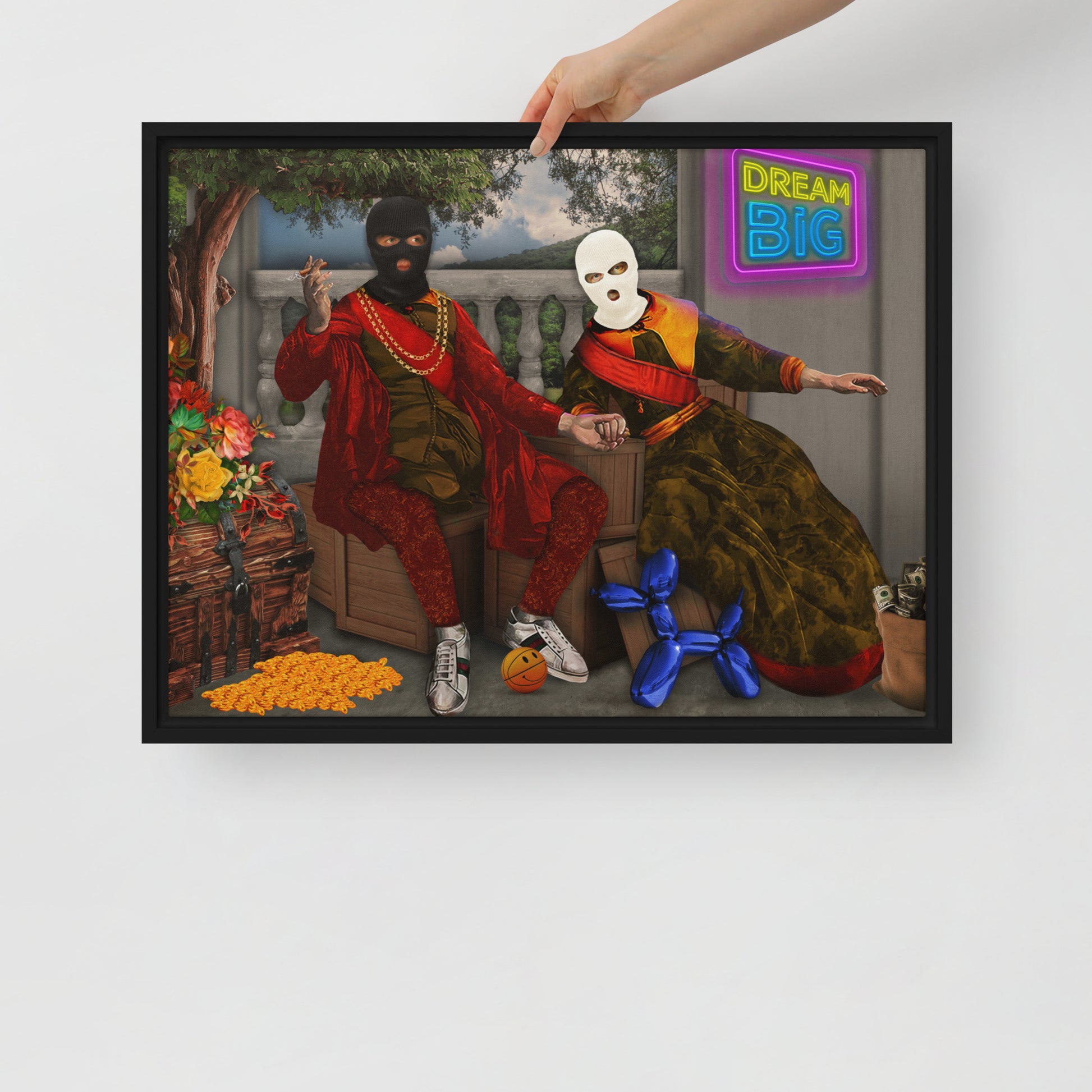Renaissance Revival: Urban Chic Framed Wall Art Canvas - KingKanvas