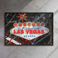Framed Las Vegas Wall Art - Welcome to Las Vegas Sign Decor - Sin City Tourist Gift - KingKanvas