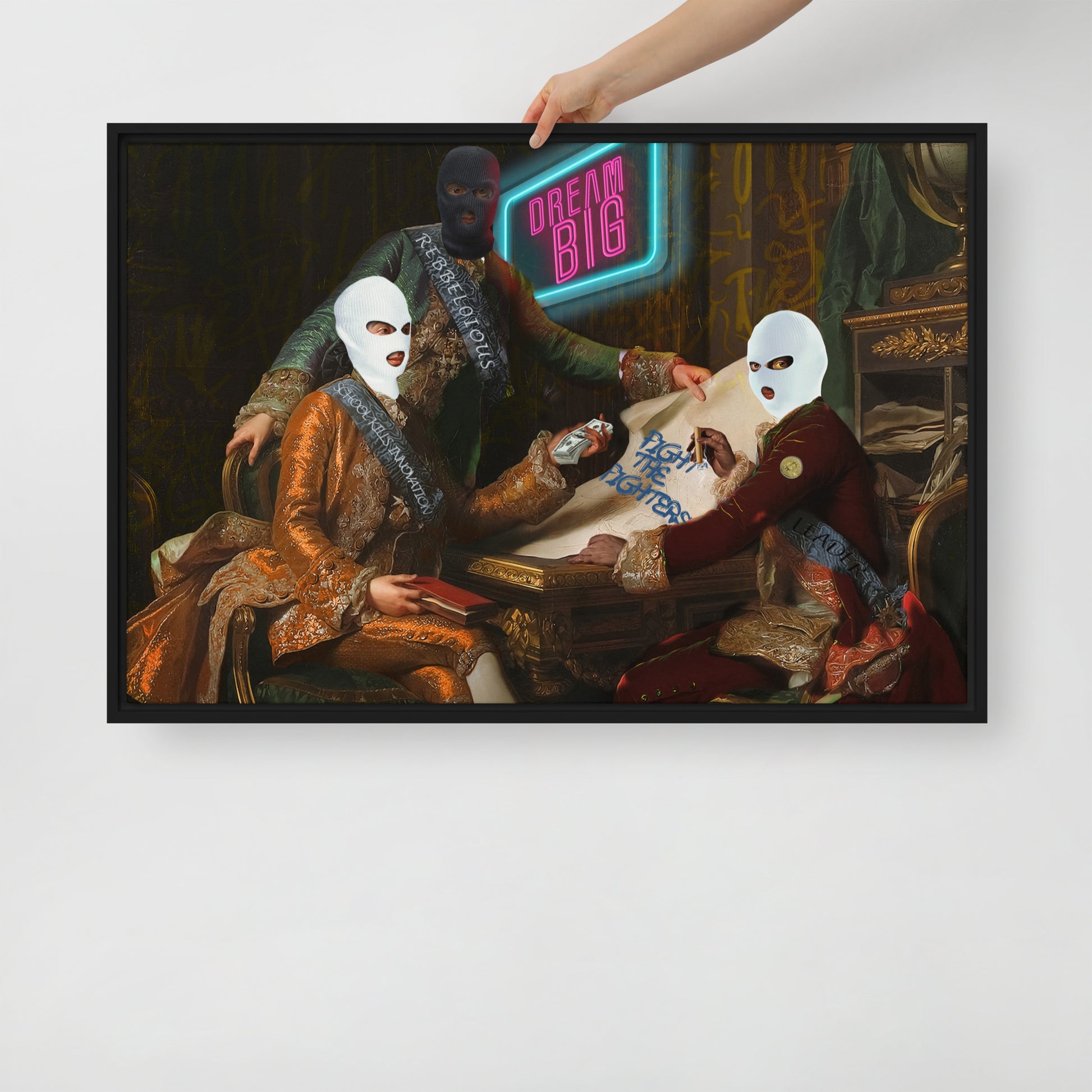 Modern Renaissance: Urban-themed Framed Wall Art Canvas - KingKanvas